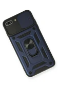 iPhone 7 Plus Kılıf Pars Lens Yüzüklü Silikon - Lacivert thumbnail 3