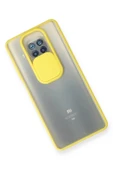 Xiaomi Mi 10T Lite Kılıf Palm Buzlu Kamera Sürgülü Silikon - Sarı thumbnail 3