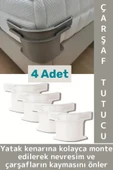 Pratik Nevresim Yorgan Kılıfı Çarşaf Tutucu Sabitleyici Yastık Nevresim Sabitleyici Aparat 4 Adet - 1