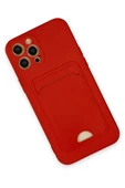 iPhone 12 Pro Max Kılıf Kelvin Kartvizitli Silikon - Kırmızı thumbnail 3