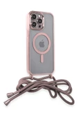 iPhone 13 Pro Kılıf Divo Lazer Askılı Magsafe Kapak - Pembe thumbnail 3