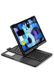 iPad Pro 11 (2021) Kılıf Magic Dönen Klavyeli Tablet Kılıf - Siyah thumbnail 3