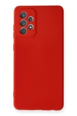 Samsung Galaxy A72 Kılıf Nano içi Kadife Silikon - Kırmızı thumbnail 1