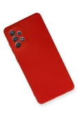 Samsung Galaxy A72 Kılıf Nano içi Kadife Silikon - Kırmızı thumbnail 3