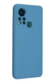 İnfinix Hot 11s Kılıf Nano içi Kadife Silikon - Mavi thumbnail 3