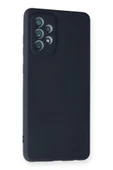Samsung Galaxy A72 Kılıf Nano içi Kadife Silikon - Lacivert thumbnail 2