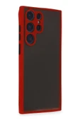 Samsung Galaxy S22 Ultra Kılıf Montreal Silikon Kapak - Kırmızı thumbnail 2