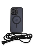 iPhone 14 Pro Kılıf Divo Lazer Askılı Magsafe Kapak - Siyah thumbnail 1