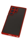 Samsung Galaxy S22 Ultra Kılıf Montreal Silikon Kapak - Kırmızı thumbnail 4