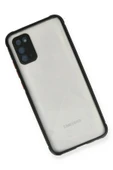 Samsung Galaxy A02S Kılıf Miami Şeffaf Silikon - Siyah thumbnail 3