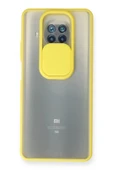 Xiaomi Mi 10T Lite Kılıf Palm Buzlu Kamera Sürgülü Silikon - Sarı thumbnail 1