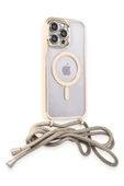 iPhone 14 Pro Kılıf Divo Lazer Askılı Magsafe Kapak - Gold thumbnail 2