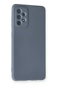 Samsung Galaxy A72 Kılıf Nano içi Kadife Silikon - Gri thumbnail 2