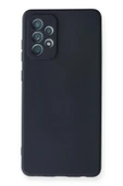 Samsung Galaxy A72 Kılıf Nano içi Kadife Silikon - Lacivert thumbnail 1