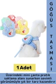 Yüksek Kaliteli Şık Sevimli Küçük Irk Kedi Köpek Evcil Hayvan Çantalı Göğüs Gezdirme Tasması Seti - 1