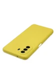 Huawei Nova Y70 Kılıf Nano içi Kadife Silikon - Sarı thumbnail 5