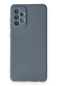 Samsung Galaxy A72 Kılıf Nano içi Kadife Silikon - Gri thumbnail 1
