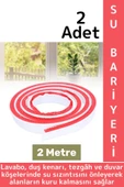 Uzun Ömürlü Lavabo Duş Kenarı Su Sızıntısı Önleyen Kendinden Yapışkanlı Su Bariyeri 2 Metre X 2 Adet thumbnail 1