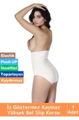 Özel İz Göstermez Kayma Önleyici Silikonlu Toparlayıcı Etkili Masaj Özellikli Yüksek Bel Slip Korse thumbnail 1