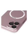iPhone 12 Pro Kılıf Jack Magneticsafe Lens Silikon - Rose Gold thumbnail 5