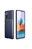 Xiaomi Redmi Note 10 Pro Kılıf Auto Focus Karbon Kapak - Lacivert thumbnail 1