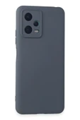 Xiaomi Redmi Note 12 5G Kılıf Nano içi Kadife Silikon - Gri thumbnail 1