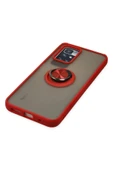Xiaomi Redmi 10 2022 Kılıf Montreal Yüzüklü Silikon Kapak - Kırmızı thumbnail 5
