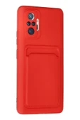 Xiaomi Redmi Note 10 Pro Kılıf Kelvin Kartvizitli Silikon - Kırmızı thumbnail 2