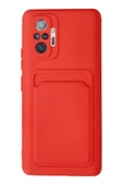 Xiaomi Redmi Note 10 Pro Kılıf Kelvin Kartvizitli Silikon - Kırmızı thumbnail 1