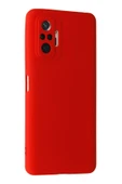 Xiaomi Redmi Note 10 Pro Kılıf Nano içi Kadife Silikon - Kırmızı thumbnail 2