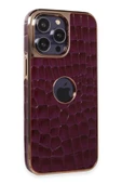 iPhone 14 Pro Kılıf Snake Kapak - Derin Mor thumbnail 1
