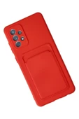 Samsung Galaxy A32 Kılıf Kelvin Kartvizitli Silikon - Kırmızı thumbnail 3