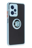 Xiaomi Redmi Note 12 5G Kılıf Montreal Yüzüklü Silikon Kapak - Buz Mavi thumbnail 2