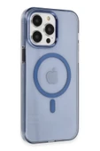 iPhone 13 Pro Max Kılıf Tron Şeffaf Magsafe Kapak - Mavi thumbnail 1