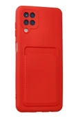 Samsung Galaxy A12 Kılıf Kelvin Kartvizitli Silikon - Kırmızı thumbnail 2