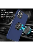 iPhone 11 Pro Max Kılıf Elit Yüzüklü Kapak - Lacivert thumbnail 5