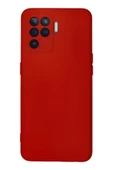Oppo Reno 5 Lite Kılıf Nano içi Kadife Silikon - Kırmızı thumbnail 1