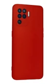 Oppo Reno 5 Lite Kılıf Nano içi Kadife Silikon - Kırmızı thumbnail 2