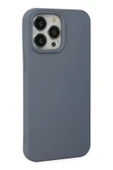 iPhone 15 Pro Max Kılıf Nano içi Kadife Silikon - Gri thumbnail 2