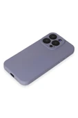 iPhone 15 Pro Max Kılıf Nano içi Kadife Silikon - Lila thumbnail 4