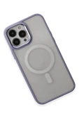 iPhone 15 Pro Max Kılıf Room Magneticsafe Silikon - Lila thumbnail 2