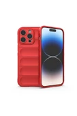 iPhone 15 Pro Max Kılıf Optimum Silikon - Kırmızı thumbnail 1