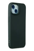 iPhone 15 Kılıf Nano içi Kadife Silikon - Koyu Yeşil thumbnail 2