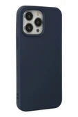 iPhone 15 Pro Kılıf Nano içi Kadife Silikon - Lacivert thumbnail 2