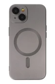 iPhone 14 Plus Kılıf Moshi Lens Magneticsafe Silikon - Füme thumbnail 1