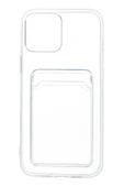 iPhone 12 Pro Max Kılıf Kart Şeffaf Silikon - Şeffaf thumbnail 2