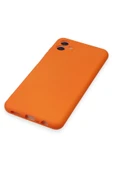 Samsung Galaxy A04 Kılıf Nano içi Kadife Silikon - Turuncu thumbnail 4