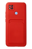 Xiaomi Redmi 9C Kılıf Kelvin Kartvizitli Silikon - Kırmızı thumbnail 1