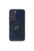 Samsung Galaxy S23 Kılıf Pars Lens Yüzüklü Silikon - Lacivert thumbnail 1