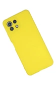 Xiaomi Mİ 11 Lite Kılıf Nano içi Kadife Silikon - Sarı thumbnail 2
